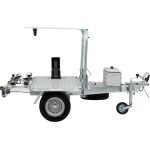 Remolque portamoto transversal Acero galvanizado Neumáticos 195/55 R10 Iluminación sobre corredera - Nuevo
