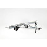 Mini remolque plataforma portacoches basculante 360 kg 6 anillas - Nuevo - Imagen 3