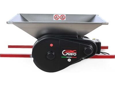 Estrujadora eléctrica Grifo PMI.18 acero inoxidable con tolva 95x60 cm y protección incluida - Nueva