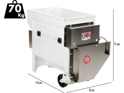 Despalilladora eléctrica Grifo DVEP20R con bomba y rodillos de caucho alimentario, 2000 kg/h - Nuevo - Imagen 3