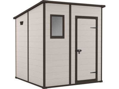 Caseta de jardín Keter Manor Pent 5,1 m³ con ventana frontal 183,5x185x200 cm - Nuevo - Imagen 5