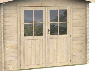 Cobertizo de madera Alce Opera 300x250 con ventanas y puerta doble - Nuevo - Imagen 11